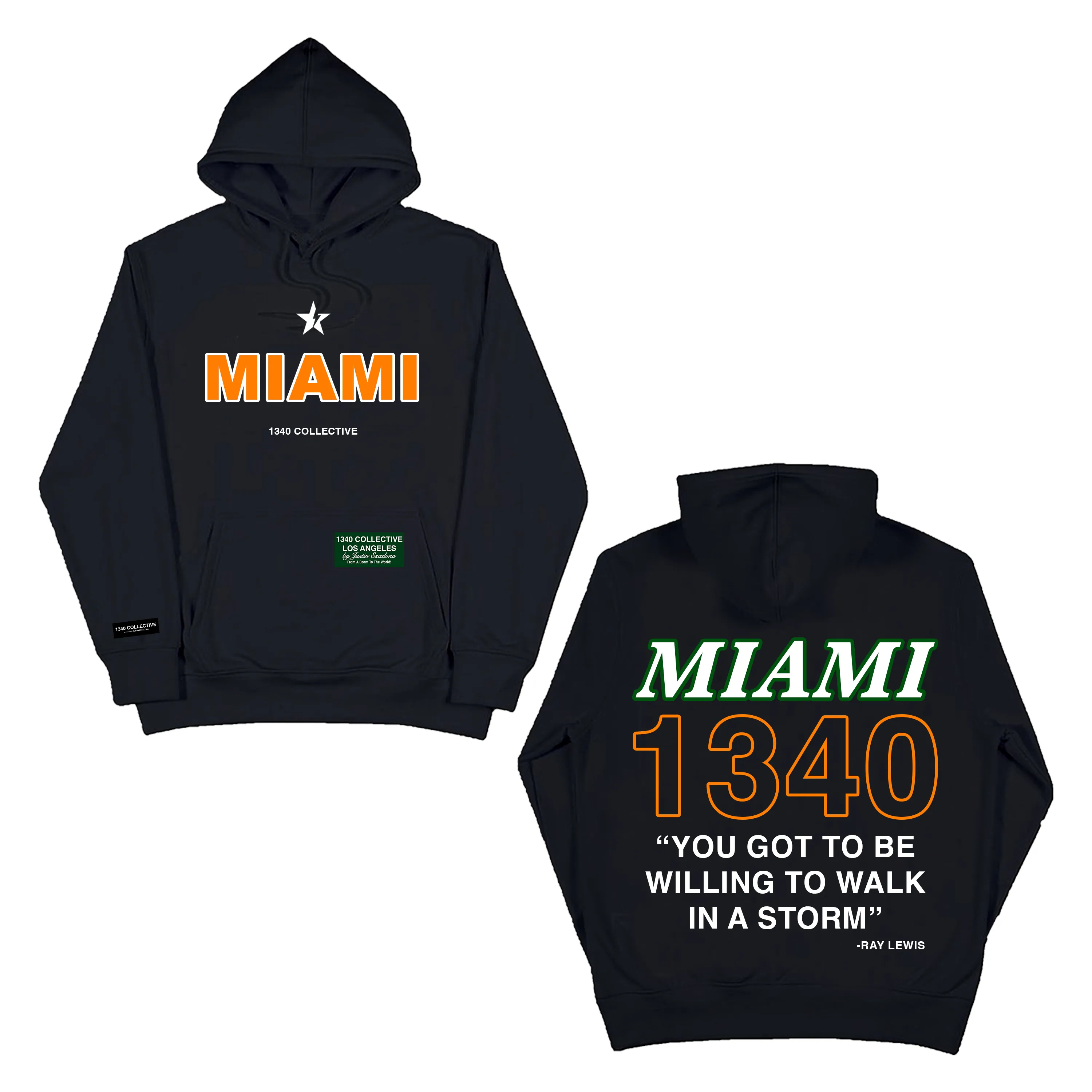 1340 MIAMI ORANGE - HOODIE