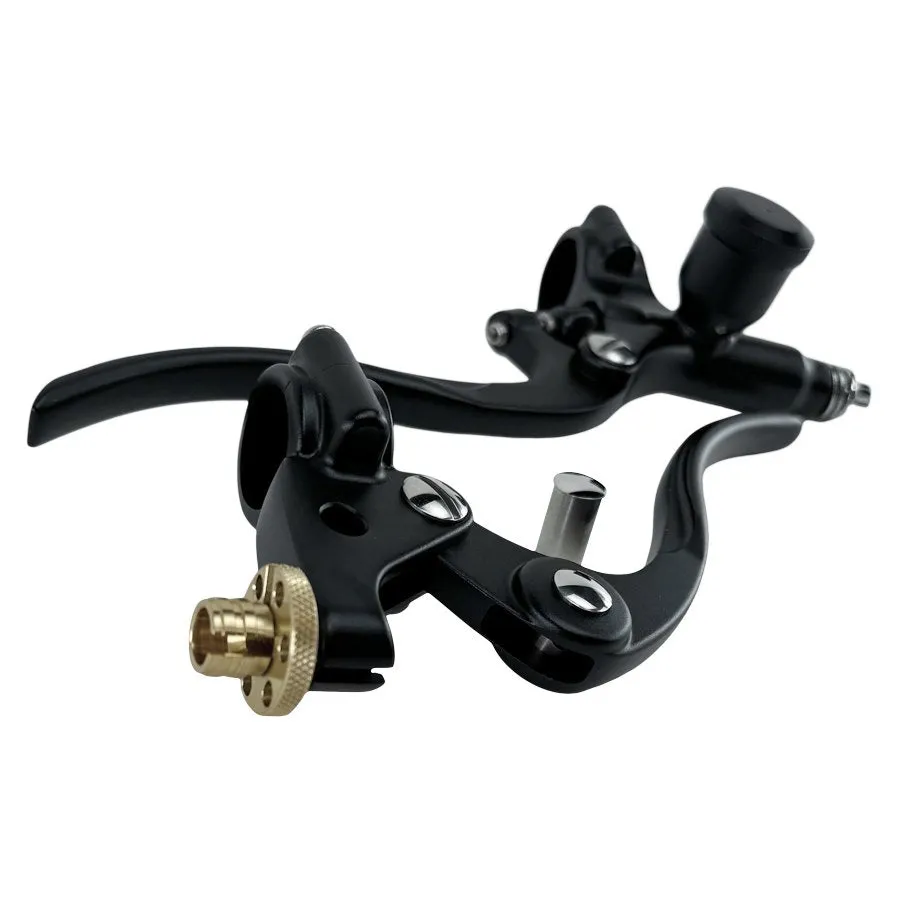 1" Vintage Deco Handlebar Control Kit with Master Cylinder & Clutch (Black) Harley and Custom Moto