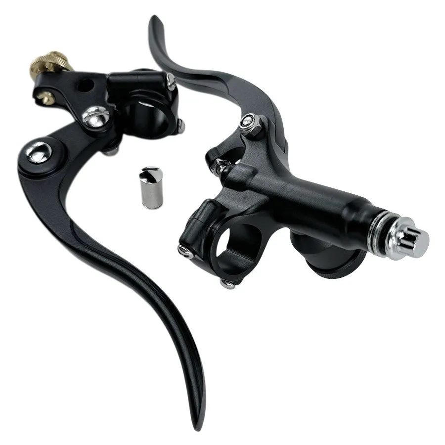 1" Vintage Deco Handlebar Control Kit with Master Cylinder & Clutch (Black) Harley and Custom Moto
