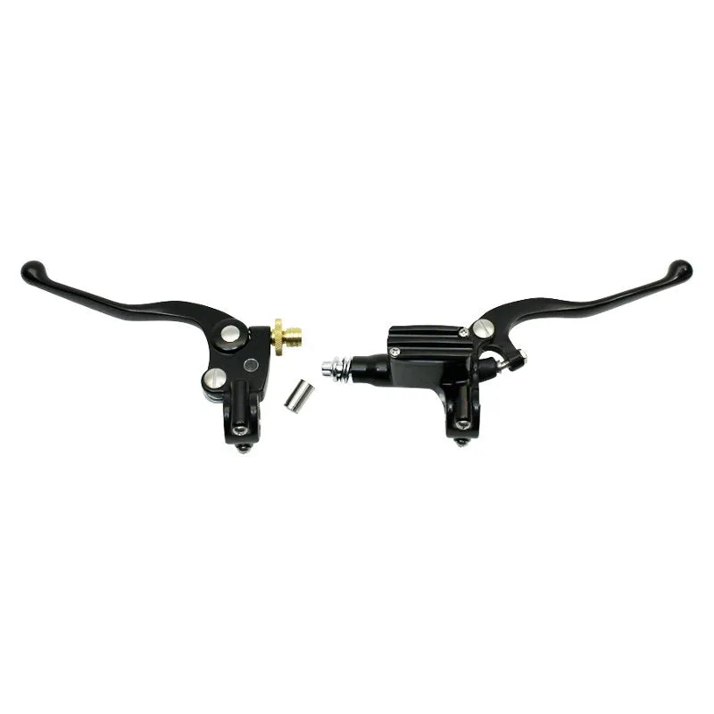 1" Vintage Handlebar Control Kit with Master Cylinder & Clutch (Black) Harley and Custom Motorcycle