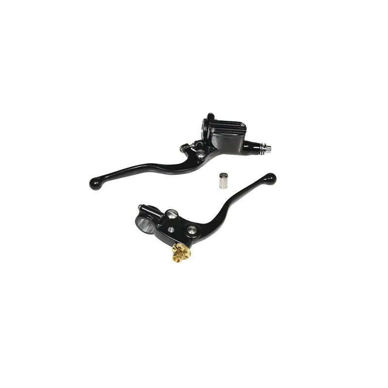 1" Vintage Handlebar Control Kit with Master Cylinder & Clutch (Black) Harley and Custom Motorcycle