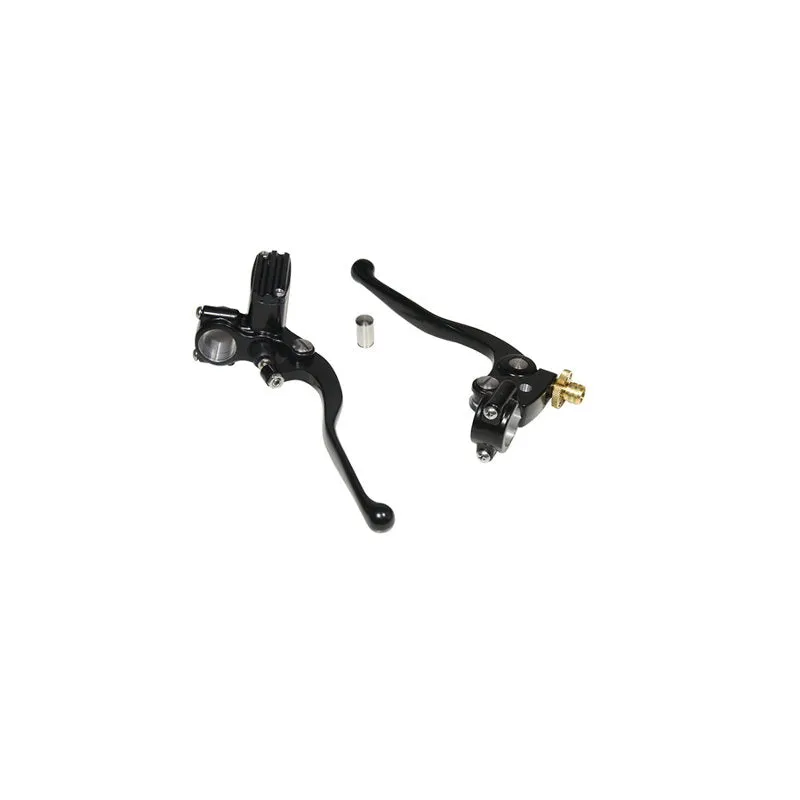 1" Vintage Handlebar Control Kit with Master Cylinder & Clutch (Black) Harley and Custom Motorcycle