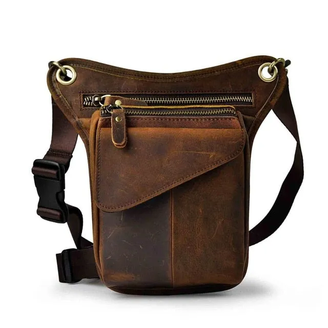 211-3BU Original Leather  Drop Leg Bag