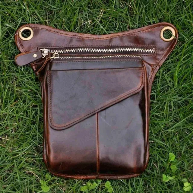 211-3BU Original Leather  Drop Leg Bag