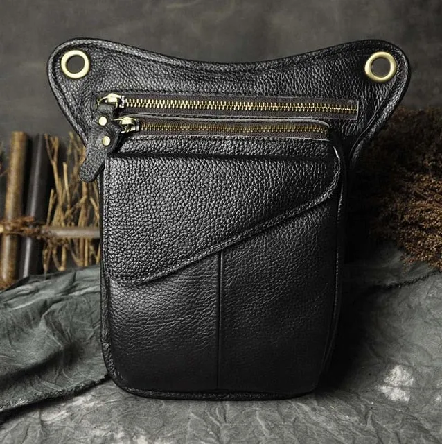 211-3BU Original Leather  Drop Leg Bag