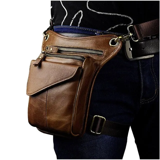 211-3BU Original Leather  Drop Leg Bag