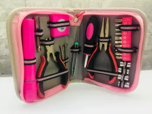23 Piece Compact Tool Kit in zippered case, Pink!