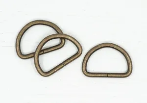 25mm D-ring  Antique Brass