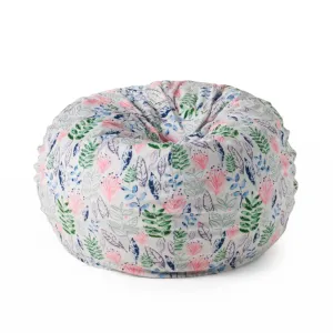 3 Foot Rounded Bean Bag Leaf Print Multi Color