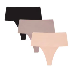 3 Pack High Waist Shaping Thongs