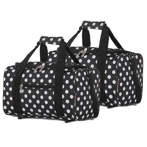 5 Cities (35x20x20cm) Hand Luggage Holdall Flight Bag (x2 Set)