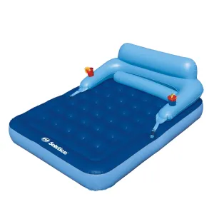 80-inch Inflatable Blue Malibu Pool Mattress with Removable Back