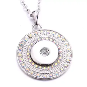 AB Crystal Medallion Necklace (1S)