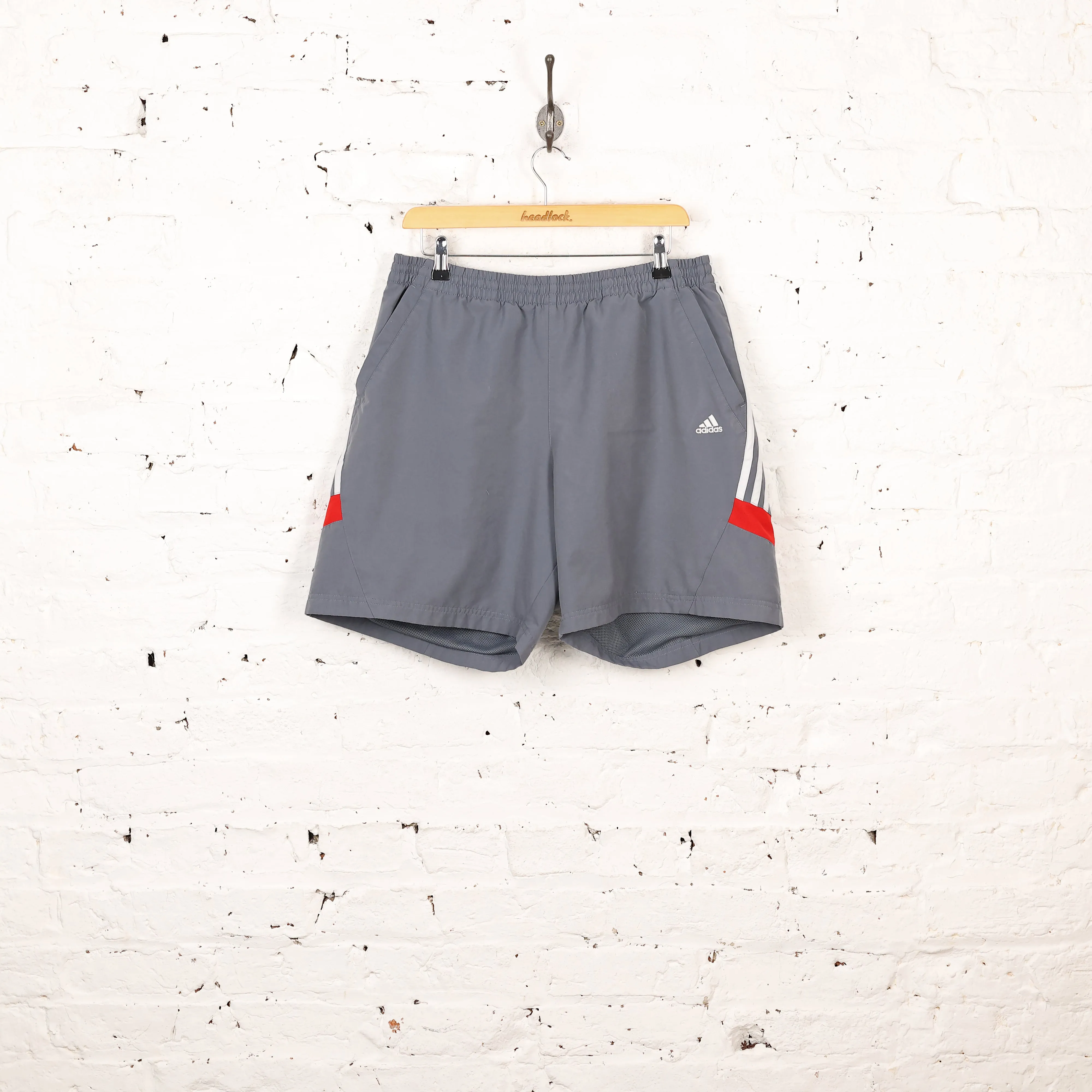 Adidas 90s Sports Shorts - Grey - L