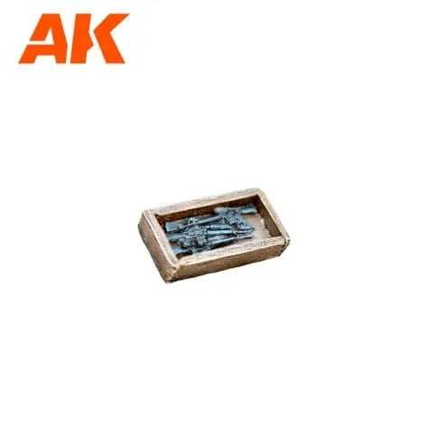 AK Interactive Wargame & Diorama Scenography Objects 30-35mm - Weapon Cases