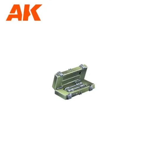 AK Interactive Wargame & Diorama Scenography Objects 30-35mm - Weapon Cases