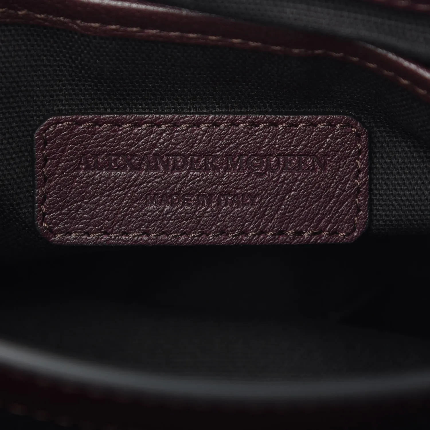 Alexander McQueen Twin Skull Chain Crossbody in Burgundy