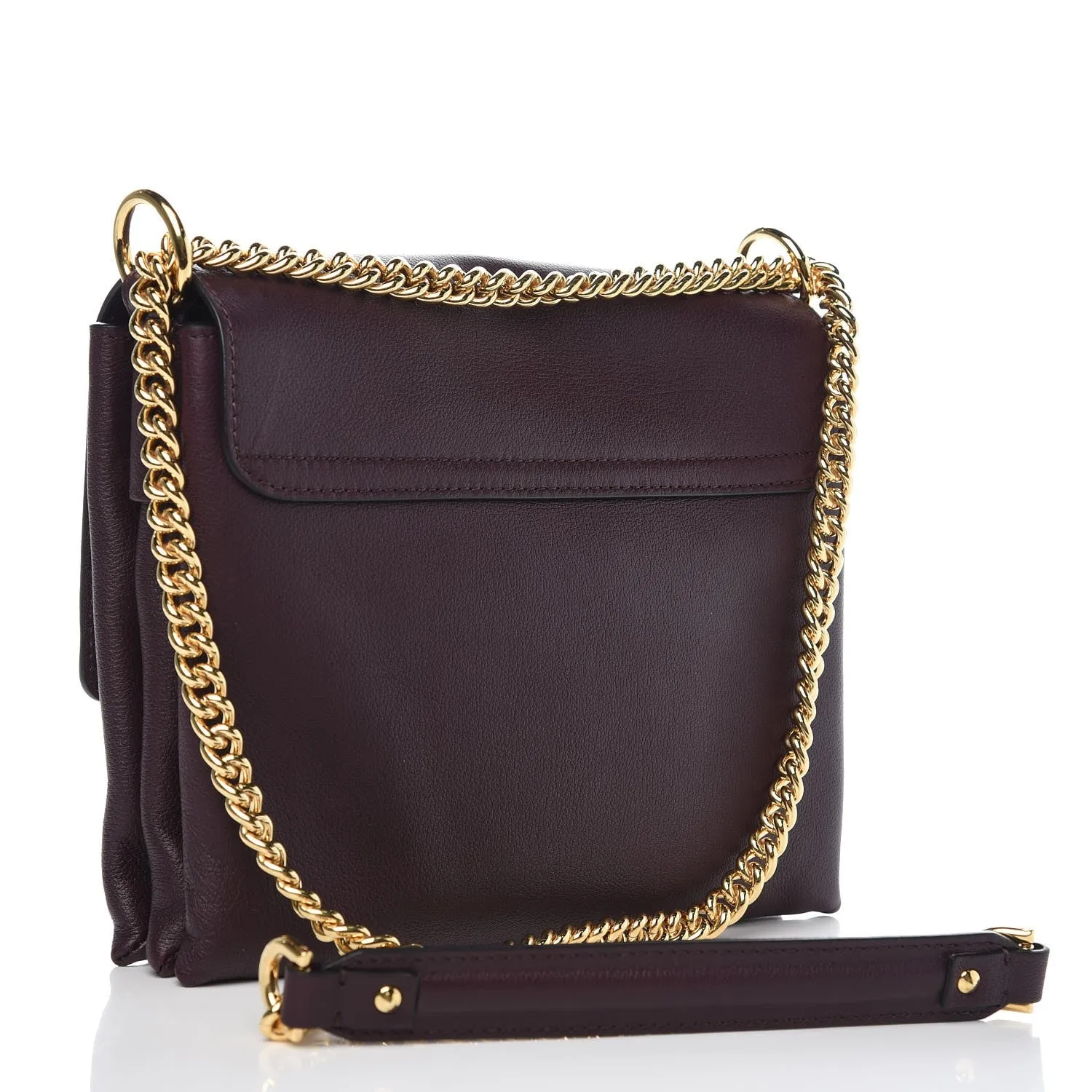 Alexander McQueen Twin Skull Chain Crossbody in Burgundy
