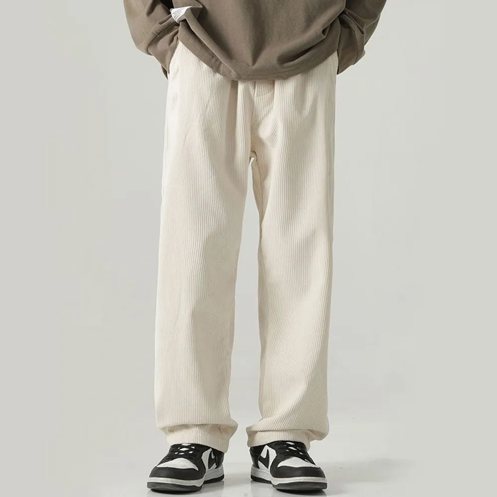 American Corduroy Straight Solid Color Sweatpants