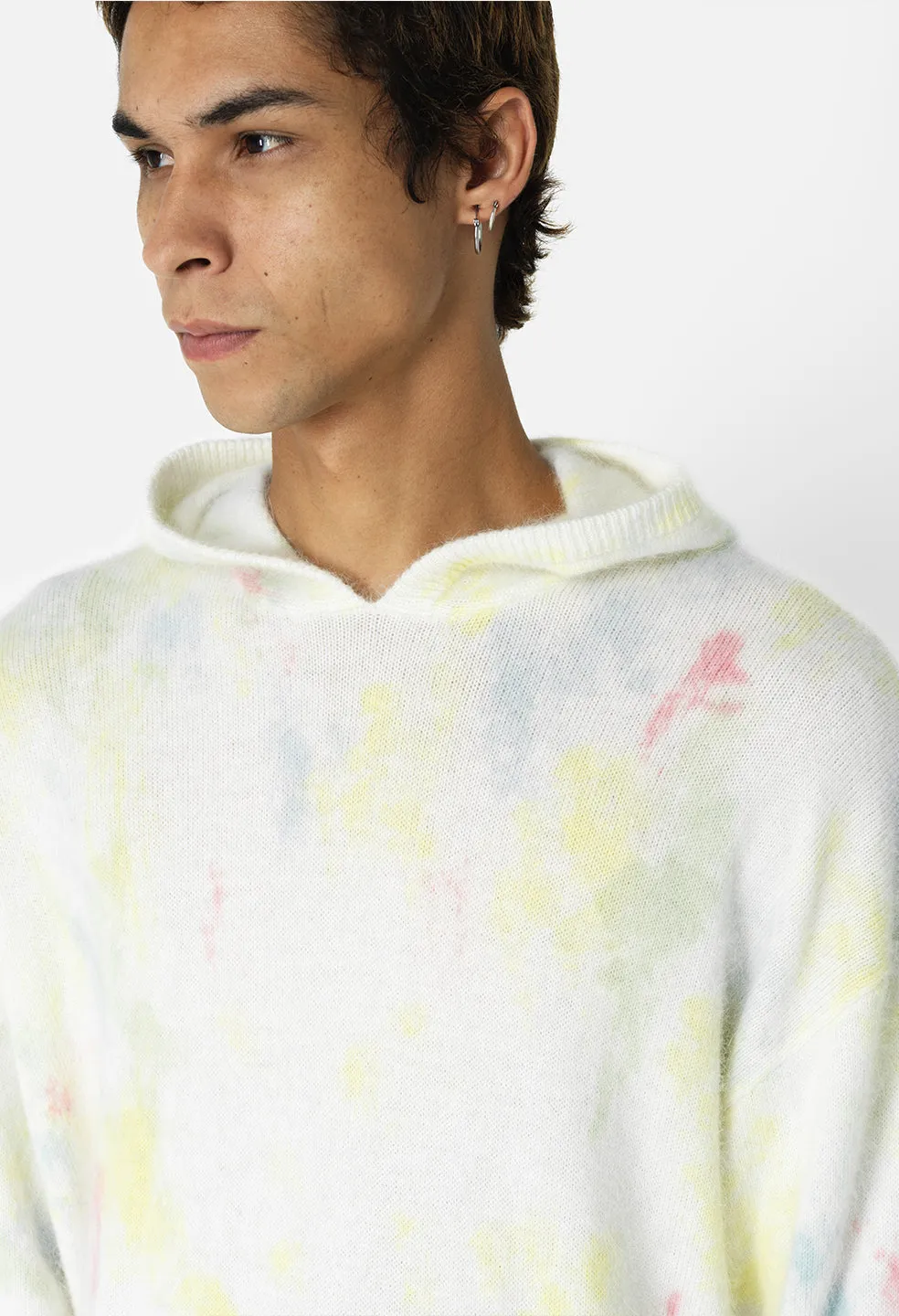 Angora Hoodie / Ivory Skittles