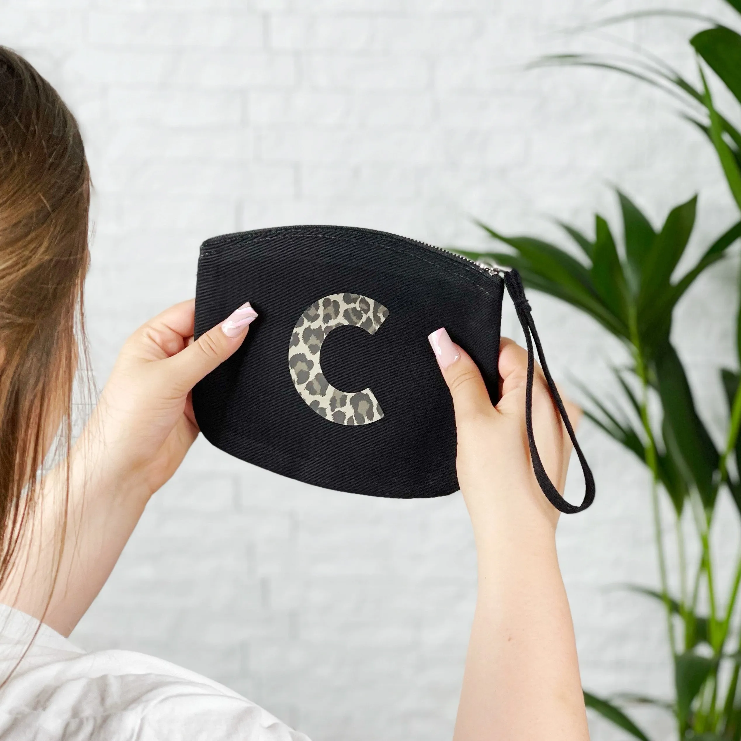 Animal Print Personalised Make Up Bag