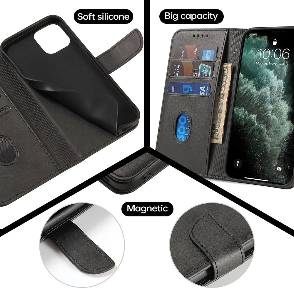 Apple iPhone 12 Mini Pro Max Magnetic Leather Wallet Case
