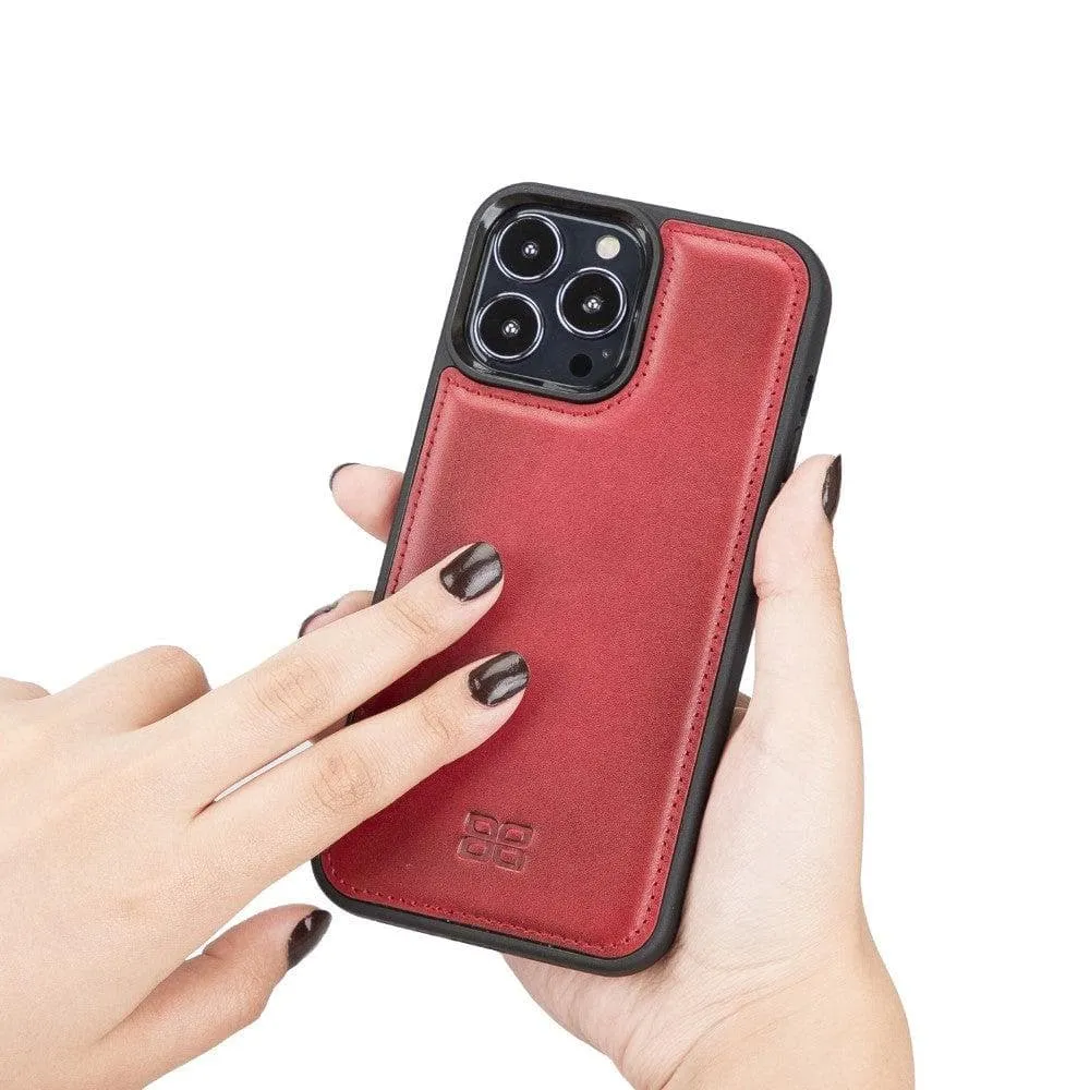 Apple iPhone 13 Series Leather Case with Flexible Back Cover