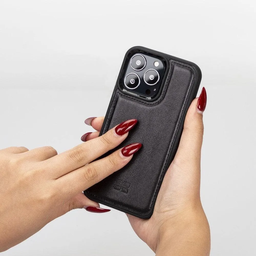 Apple iPhone 13 Series Leather Case with Flexible Back Cover