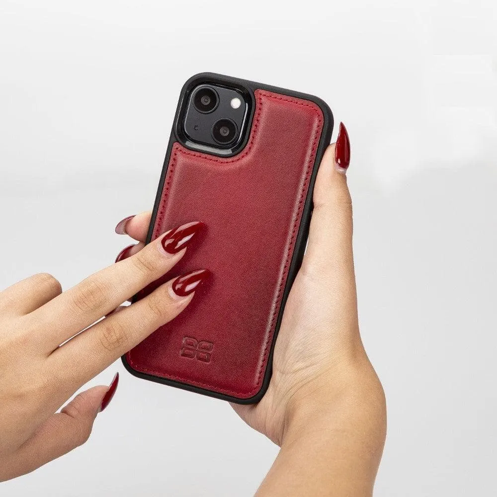 Apple iPhone 13 Series Leather Case with Flexible Back Cover