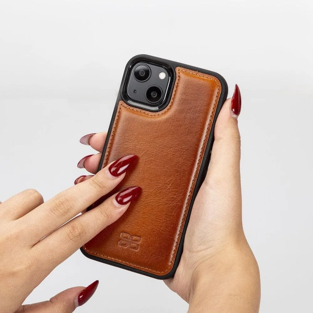 Apple iPhone 13 Series Leather Case with Flexible Back Cover