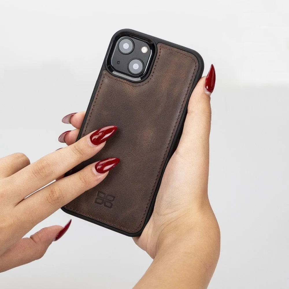 Apple iPhone 13 Series Leather Case with Flexible Back Cover