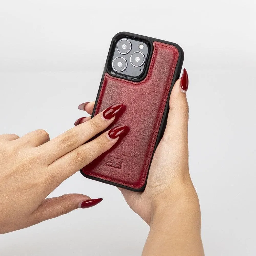 Apple iPhone 13 Series Leather Case with Flexible Back Cover