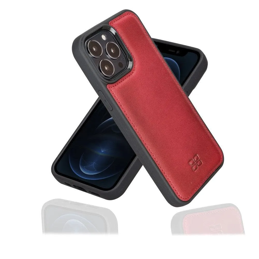 Apple iPhone 13 Series Leather Case with Flexible Back Cover