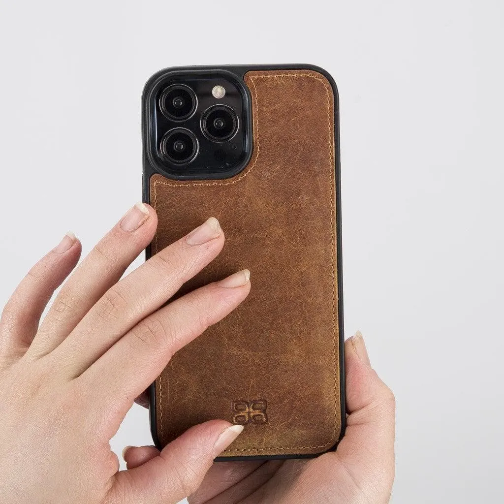 Apple iPhone 13 Series Leather Case with Flexible Back Cover