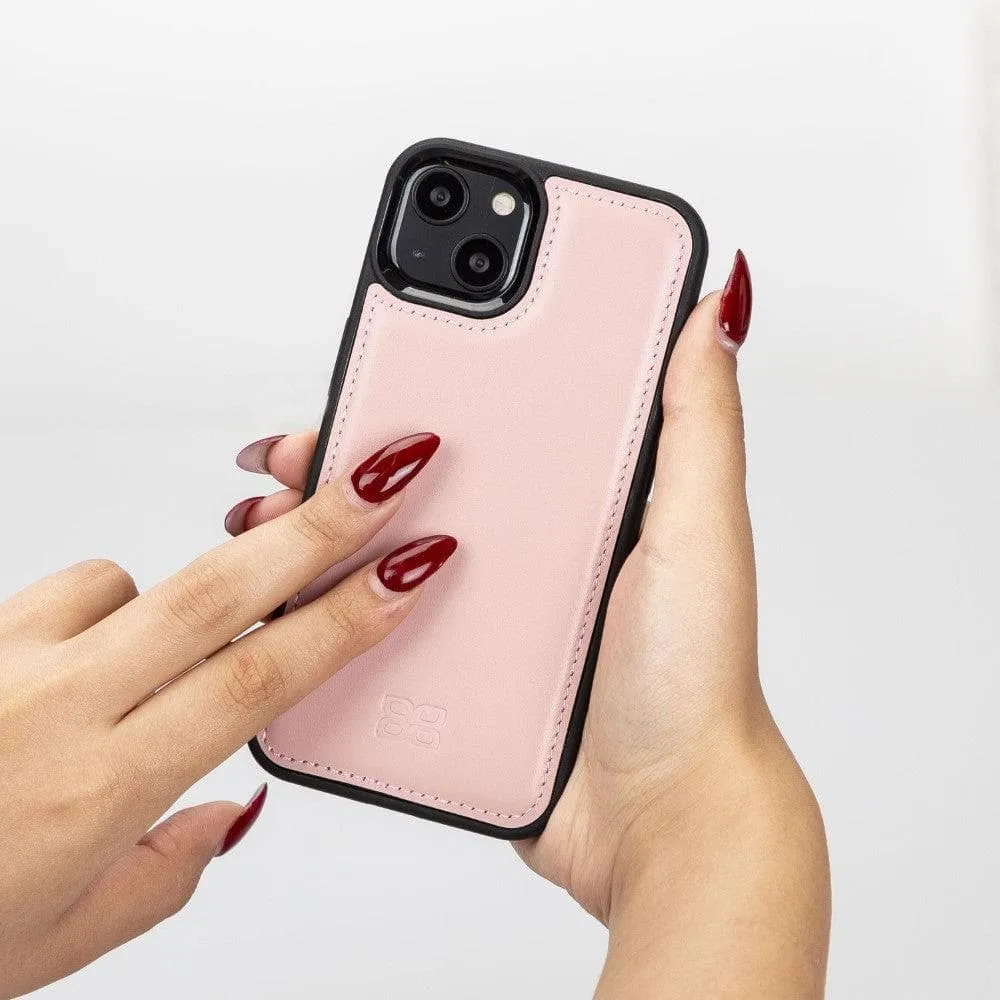 Apple iPhone 13 Series Leather Case with Flexible Back Cover