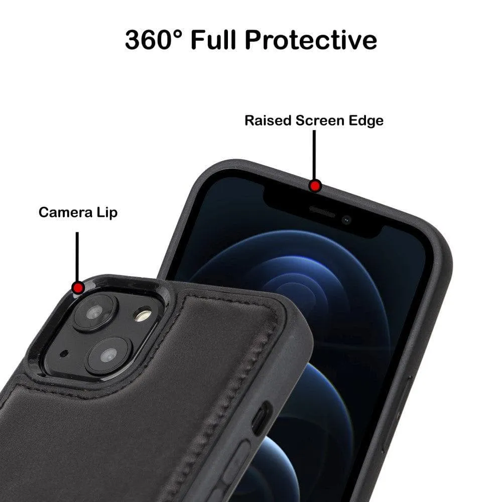 Apple iPhone 13 Series Leather Case with Flexible Back Cover