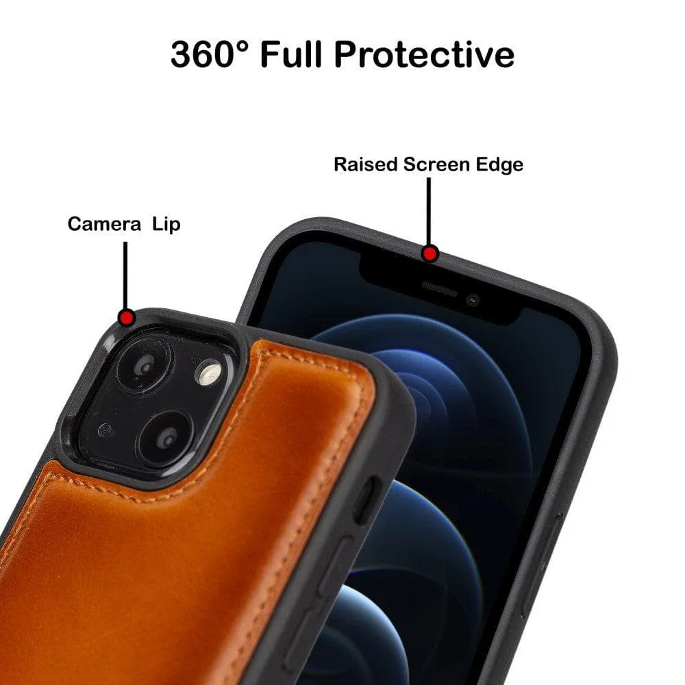 Apple iPhone 13 Series Leather Case with Flexible Back Cover