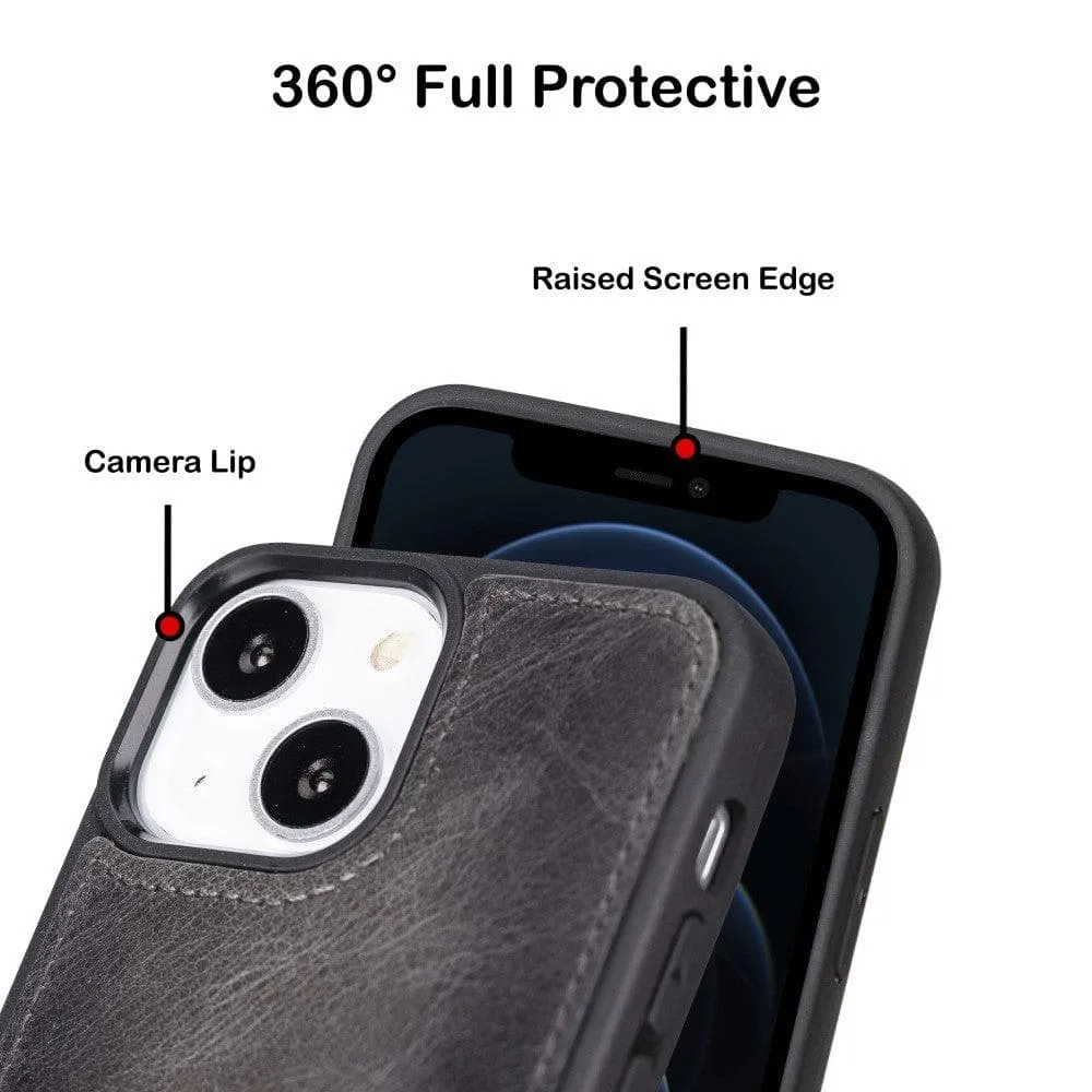 Apple iPhone 13 Series Leather Case with Flexible Back Cover