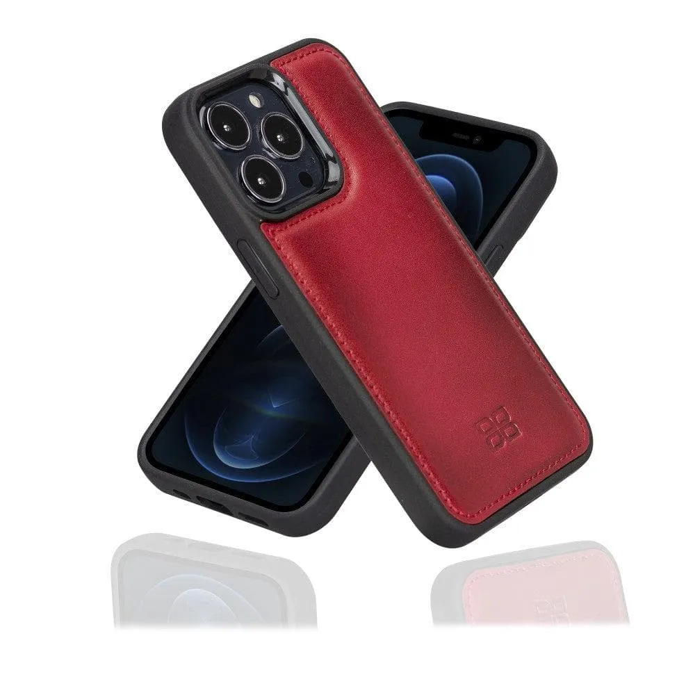 Apple iPhone 13 Series Leather Case with Flexible Back Cover