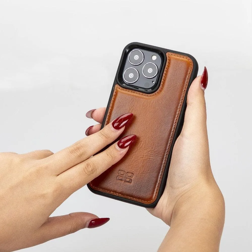 Apple iPhone 13 Series Leather Case with Flexible Back Cover