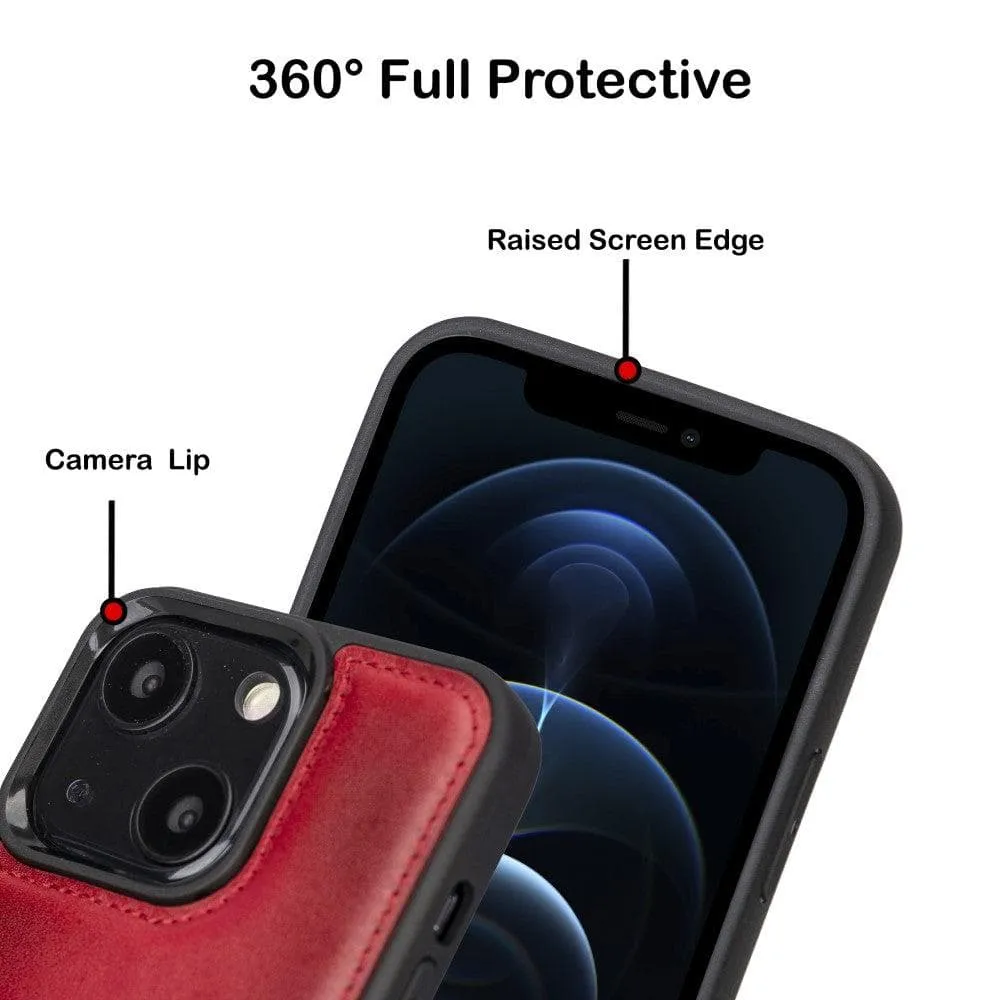 Apple iPhone 13 Series Leather Case with Flexible Back Cover