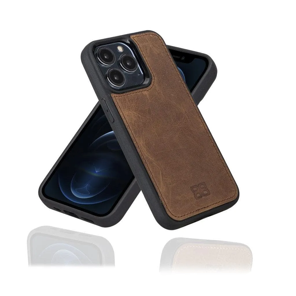 Apple iPhone 13 Series Leather Case with Flexible Back Cover