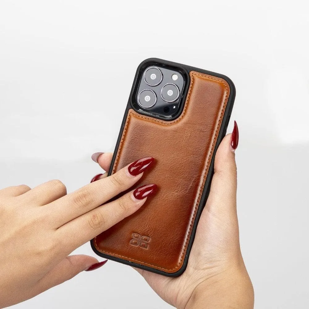 Apple iPhone 13 Series Leather Case with Flexible Back Cover