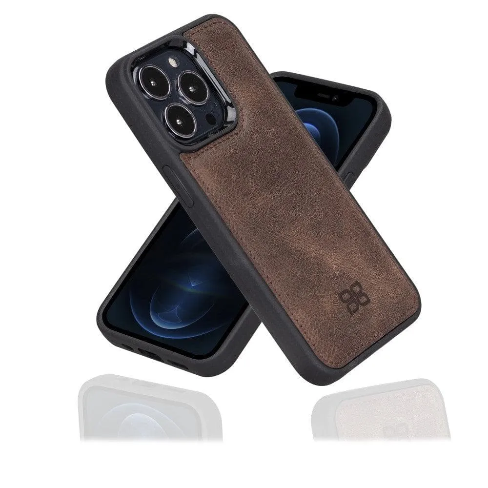 Apple iPhone 13 Series Leather Case with Flexible Back Cover