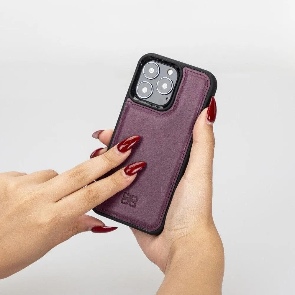 Apple iPhone 13 Series Leather Case with Flexible Back Cover