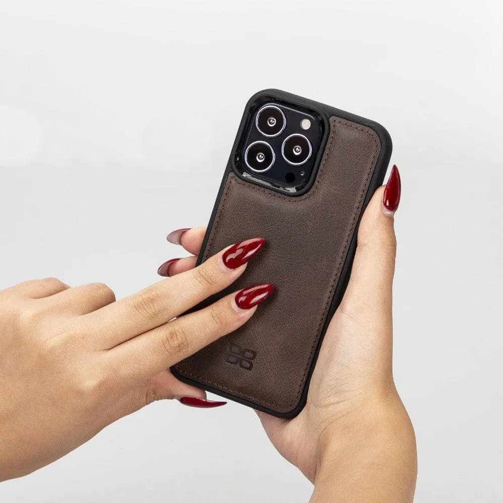 Apple iPhone 13 Series Leather Case with Flexible Back Cover