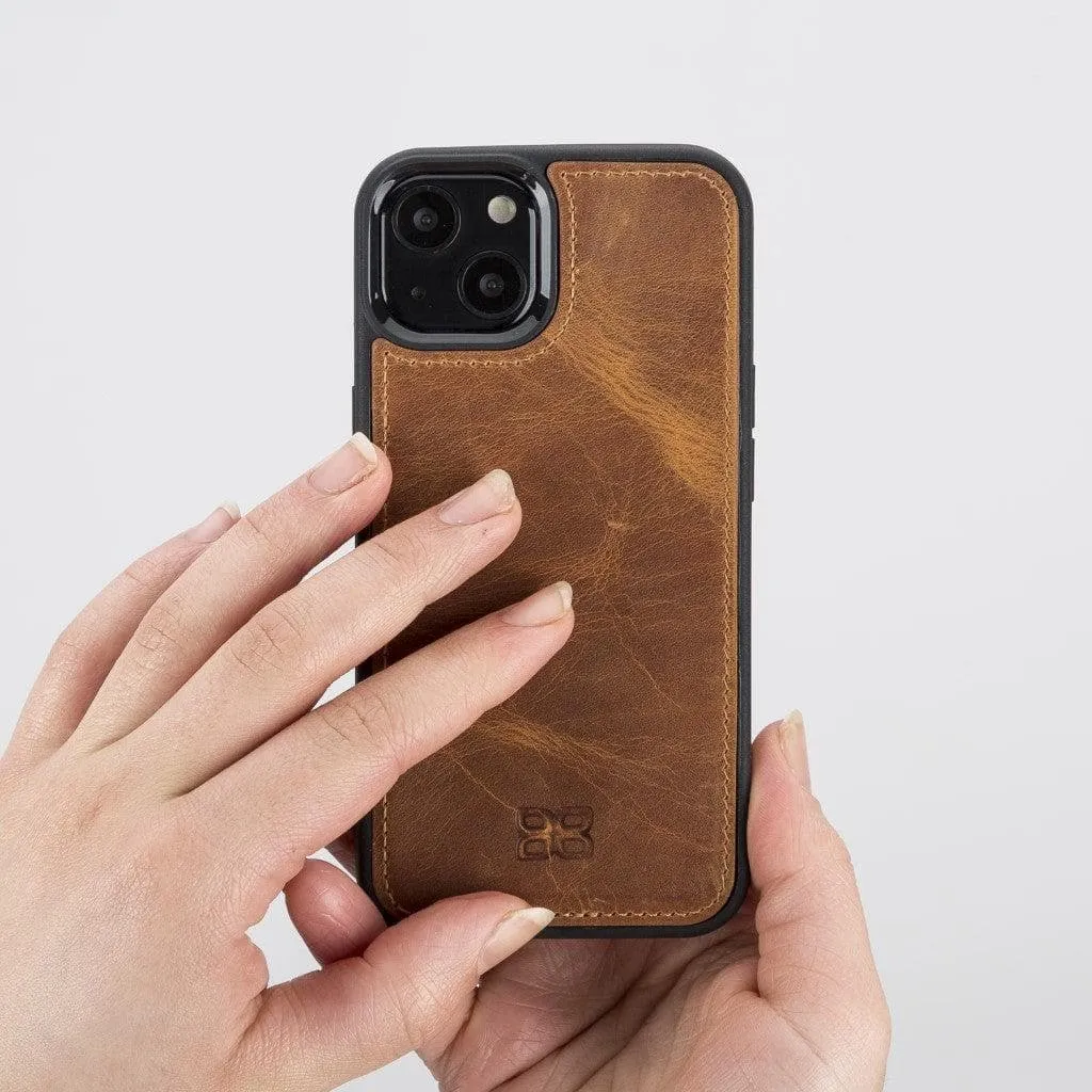 Apple iPhone 13 Series Leather Case with Flexible Back Cover