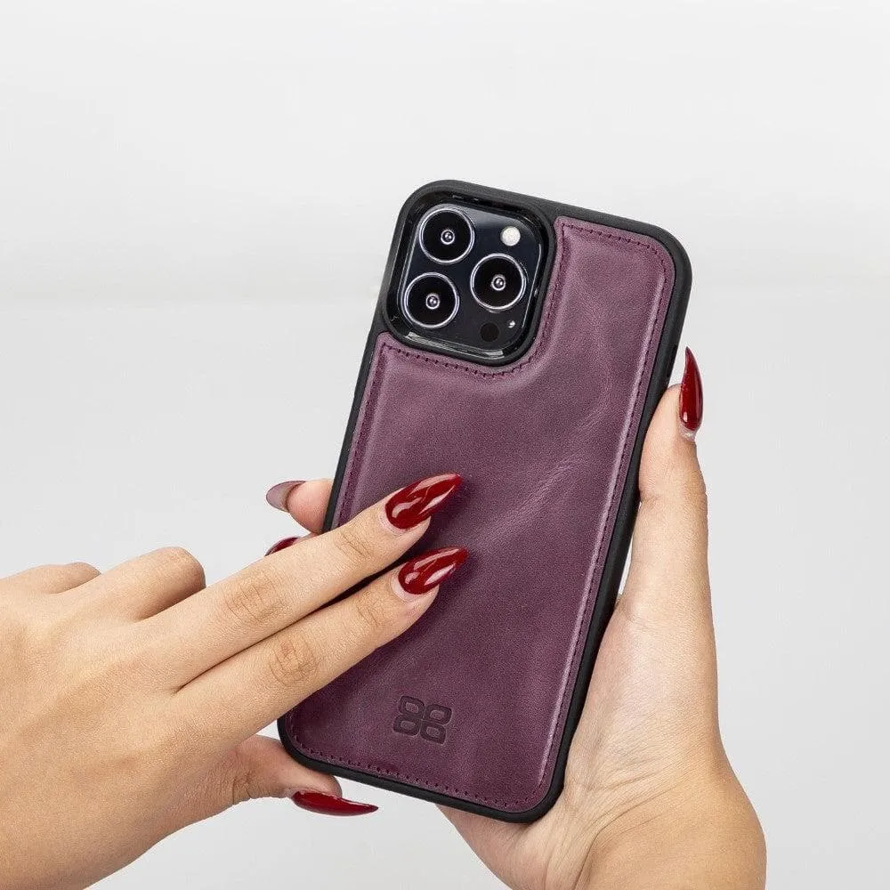 Apple iPhone 13 Series Leather Case with Flexible Back Cover