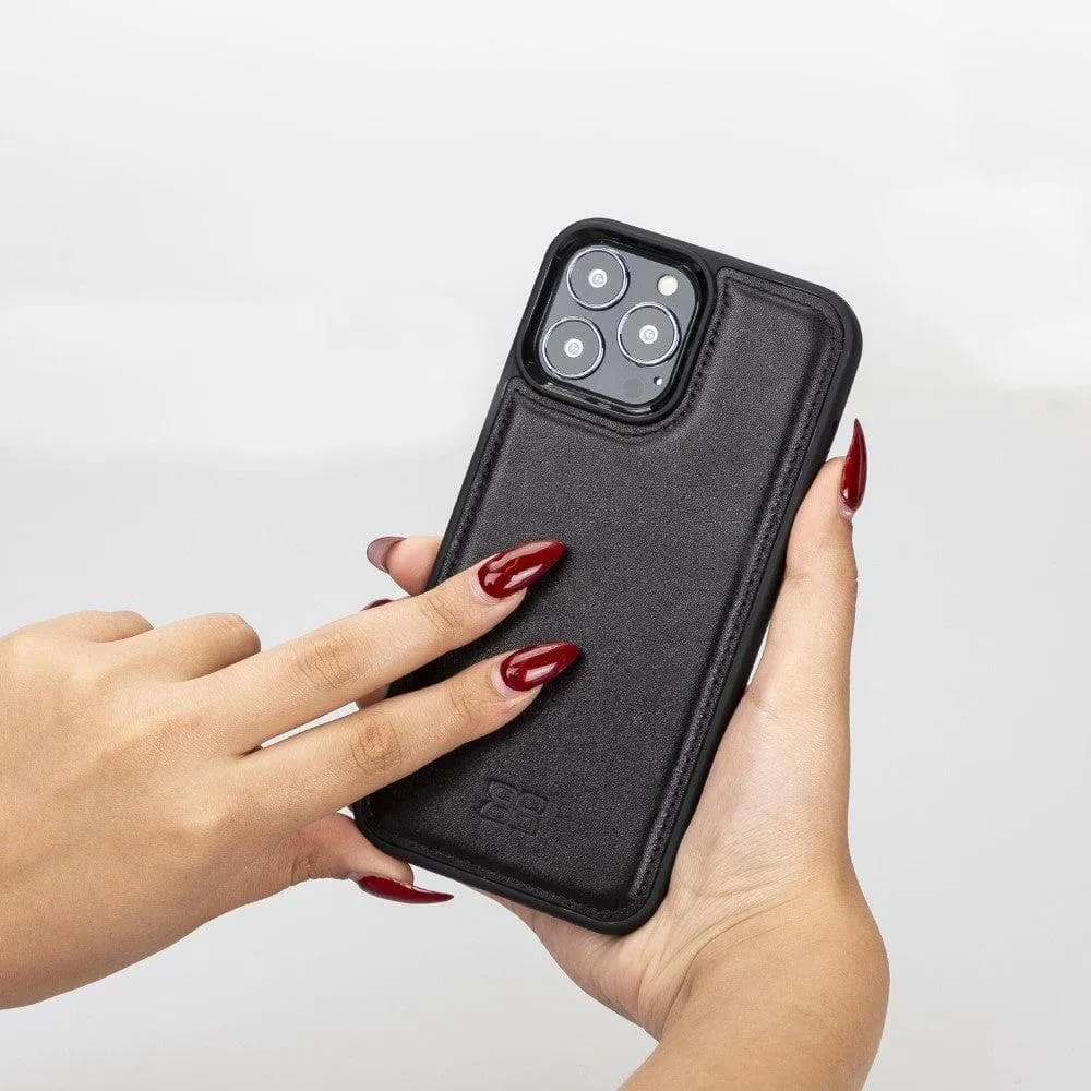Apple iPhone 13 Series Leather Case with Flexible Back Cover