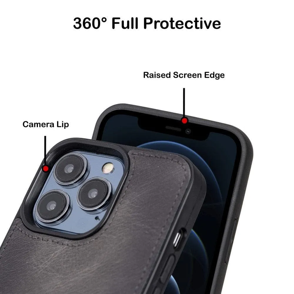 Apple iPhone 13 Series Leather Case with Flexible Back Cover